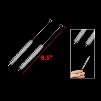 

10 Pcs 10mm Dia Chemistry Test Tube Bottle Nylon Washing Brush Tool White