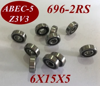 

100Pcs 696RS 696RZ 696 2RS 696 2RZ 696-2RS 6X15X5 MM 6*15*5 MM Miniature roller shaft motor deep groove Ball Bearing tools