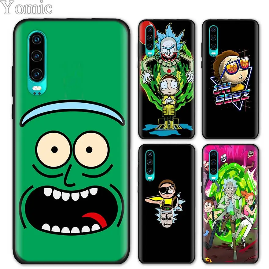 

Anime Rick And Morty Black Soft Case for Huawei P20 P30 Pro P9 P10 P20 P30 Lite P Smart Plus Mate 10 20 Lite Case Cover