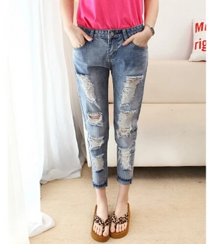 2014 New Autumn Elastic Slim Denim Pencil Long Design Women Jeans 6 Sizes Mid Waist Pants Trousers Skinny 33 |