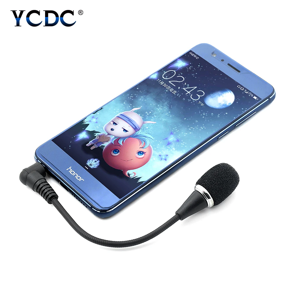 YCDC Гибкий микрофон с разъемом 3,5 мм, Мини Беспроводной студийный микрофон для ПК, ноутбука, смартфона, Skype, Студийный микрофон