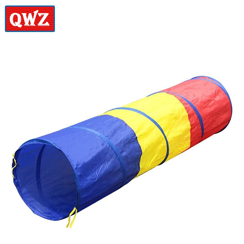 

QWZ Portable Foldable Toy Tent for Children Kids Tricolor Tunnel Play Tent Suit for Indoor Outdoor Play Color Crawl Tunnel