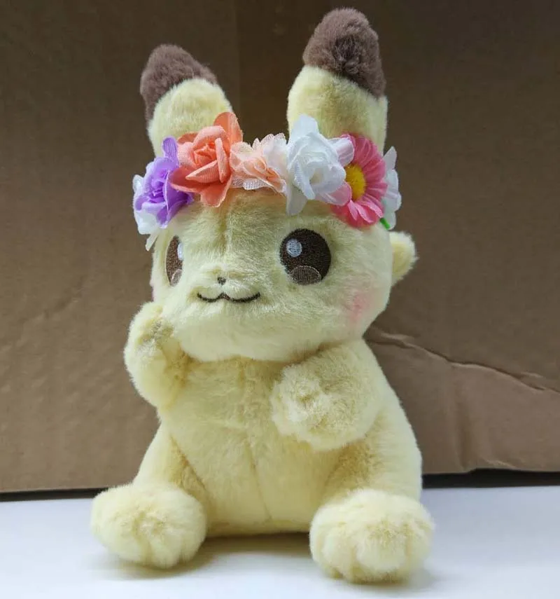 pikachu flower crown plush