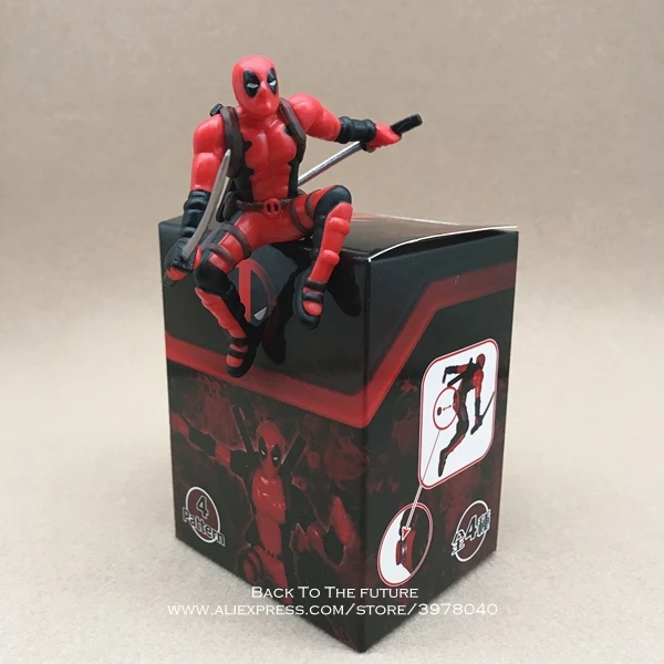 Deadpool 2-5with box Дисней Marvel X-men Дэдпул 2 фигурка Сидящая Модель осанки аниме мини кукла украшение ПВХ Коллекция фигурка игрушки модель - Цвет: Deadpool 2-5with box