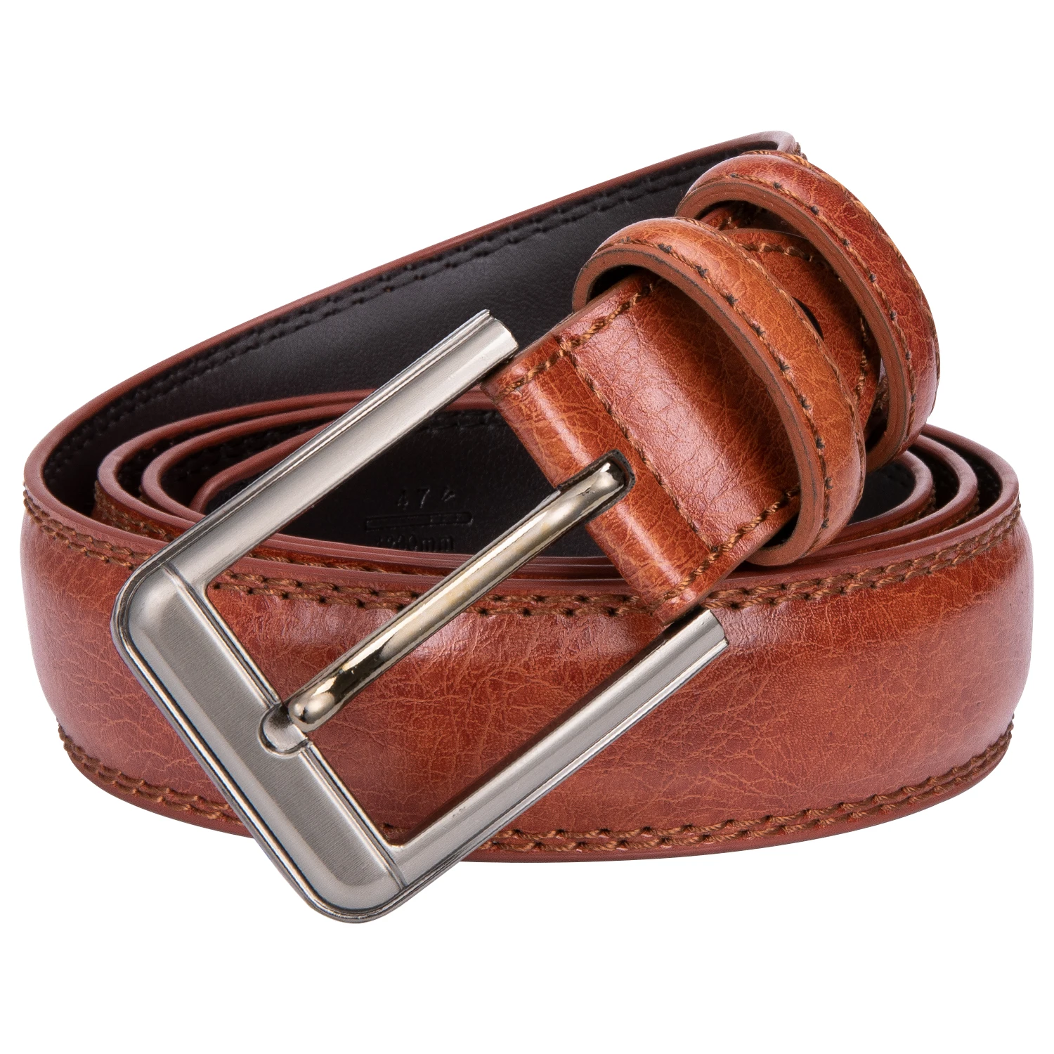 

Men Fashion Casual Real Leather Waistband Pin Buckle Waist Strap Belt for Men Red Brown Color Cowboy Jeans Belt PZ-1002-F
