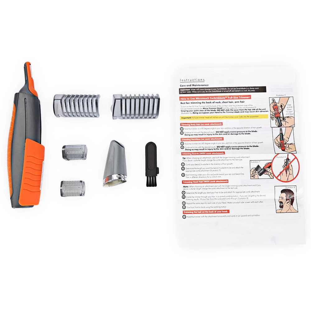 

Men Electric Shaver Hair Trimmer Clipper Multi-functional Shaving Razors Men Face Care 4 Size Comb Sharp Blade