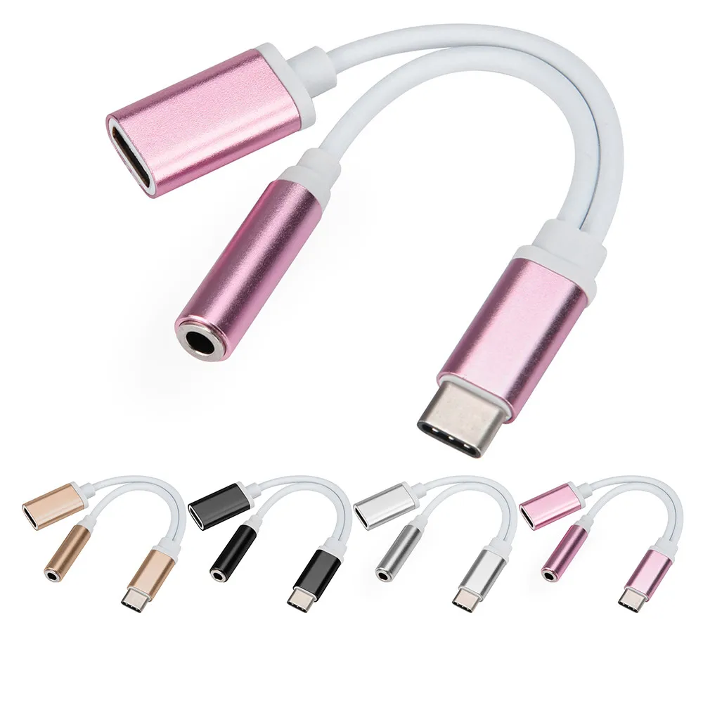Cable Silver Gold USB Type-C To 3.5mm Jack AUX Headphone Audio Splitter Converter Adapter Cable Cables#3$ Cable Silver Gold USB Type-C To 3.5mm Jack AUX Headphone Audio Splitter Converter Adapter Cable Cables#3$