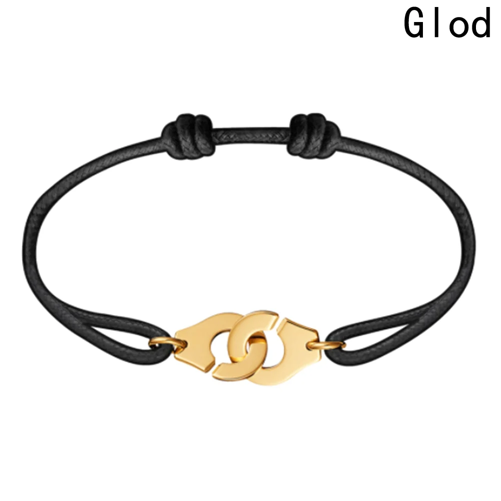 1 Pc Popular Famous Unisex Cool Jewelry Woven Handcuffs Bracelet For Women And Men Rope Bracelet