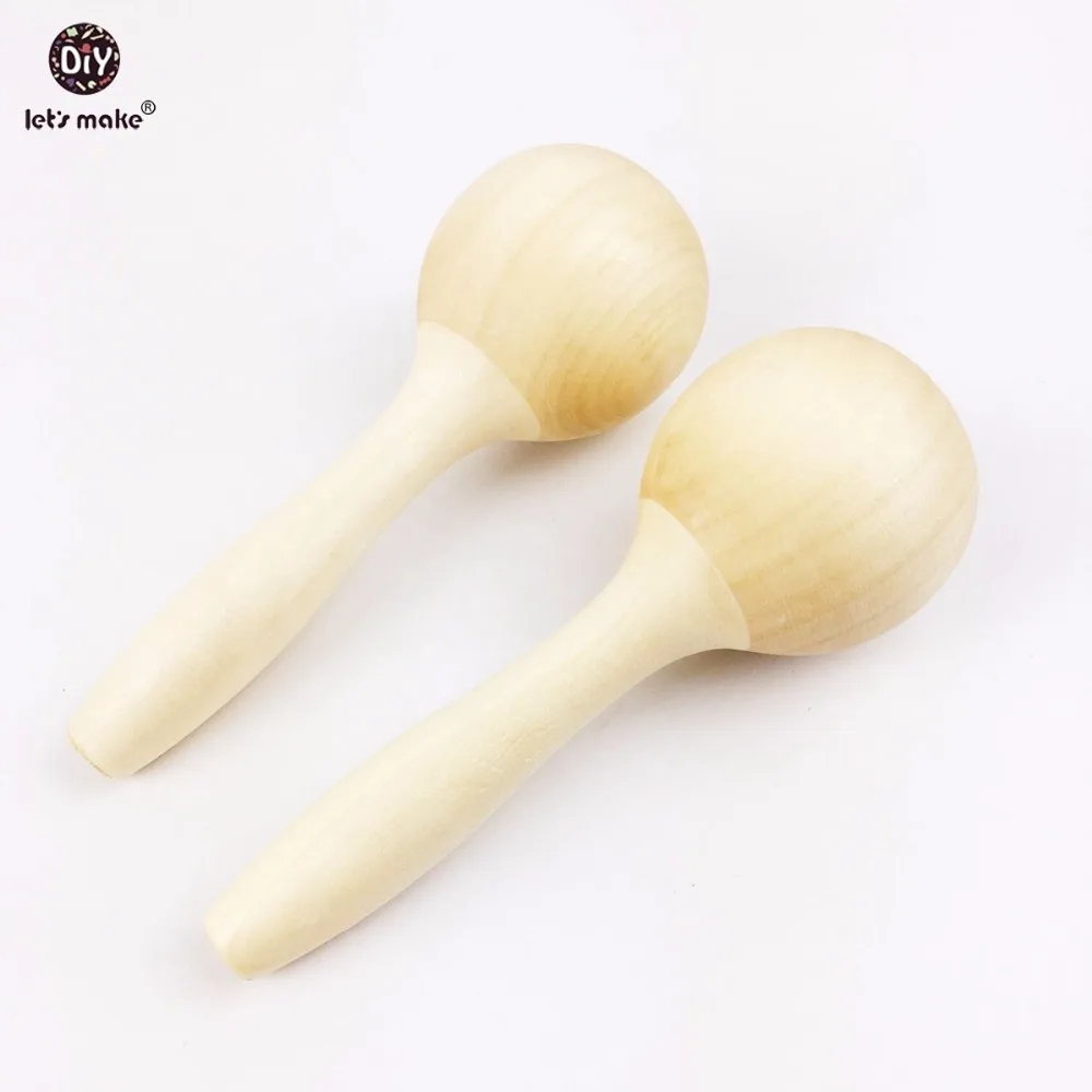 Let's make Montessori Baby Toys Natural Wooden Sound Rattle Music Gift For Boys and Girls Baby Toys baby-building-blocks-wooden