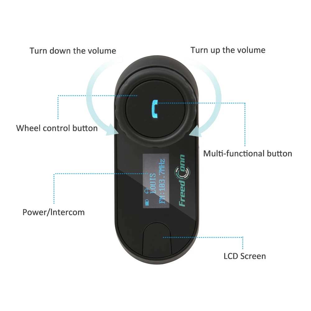 FreedConn 2 шт мотоциклетный шлем Bluetooth гарнитура для внутренней связи BT intercomunicador FM lcd для полного лица шлем