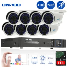 OWSOO 8CH камера безопасности Система 1080N 8CH AHD DVR 8 шт. 720P CCTV камера наружная ИК с 1 ТБ HDD система видеонаблюдения Комплект