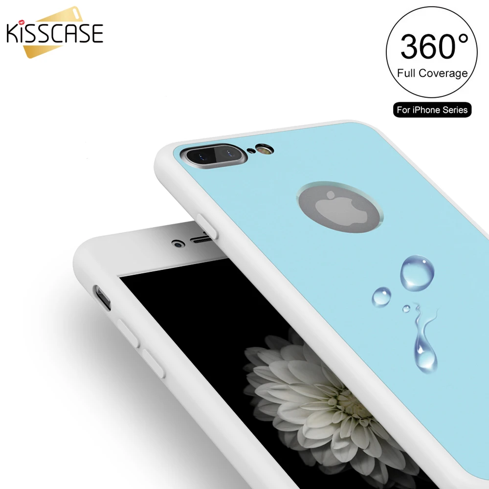 

KISSCASE 360 Degree Soft Silicon Case For iPhone 6 6s 7 Plus Case For iPhone 7 6 7 plus Full Coverage Protective Soft Cover Capa