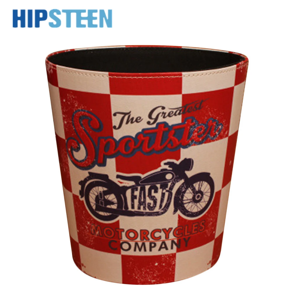 Buy HIPSTEEN European Style Garbage Pail Retro PU