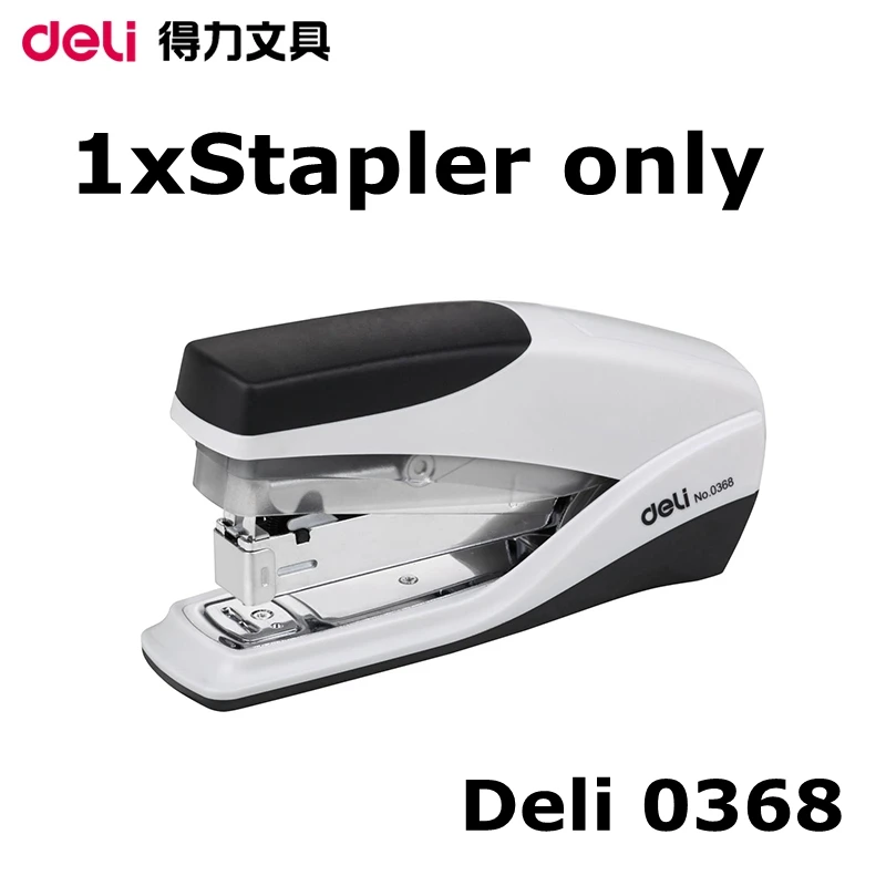 

Deli 0368 manual power saving Stapler match 12# 24/6 & 26/6 staples 20 pages capacity hand paper bingding machine shipping free