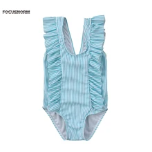 Довольно мило для маленьких девочек Детские купальники с принтом в полоску, бикини, цельный купальный костюм Пляжная одежда без рукавов купальник для малышей Одежда для детей