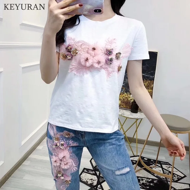 2019 летний женский комплект из 2 предметов 3d с цветочным рисунком пайеток