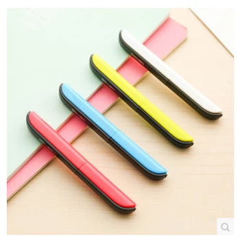 

[4Y4A] 3pcs/Lot Bright color personality scissors pen type portable manual safety scissors scissors with a protective sleeve
