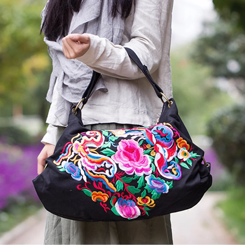Народный стиль, национальная Этническая вышитая сумка, китайский хмонг, бохо, индийские сумки через плечо, с вышивкой, сумка с логотипом известного бренда и сумочка