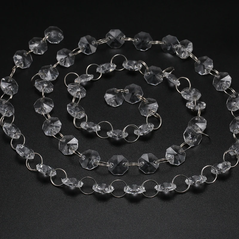 100CM Wedding Table Decor Crystal Clear Acrylic Bead Garland Chandelier