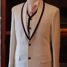 Белый костюм из 3 предметов, формальная мода, шаль, воротник, Terno Masculino, костюм Homme, высокое качество(куртка+ штаны+ галстук+ жилет), смокинги, тонкий