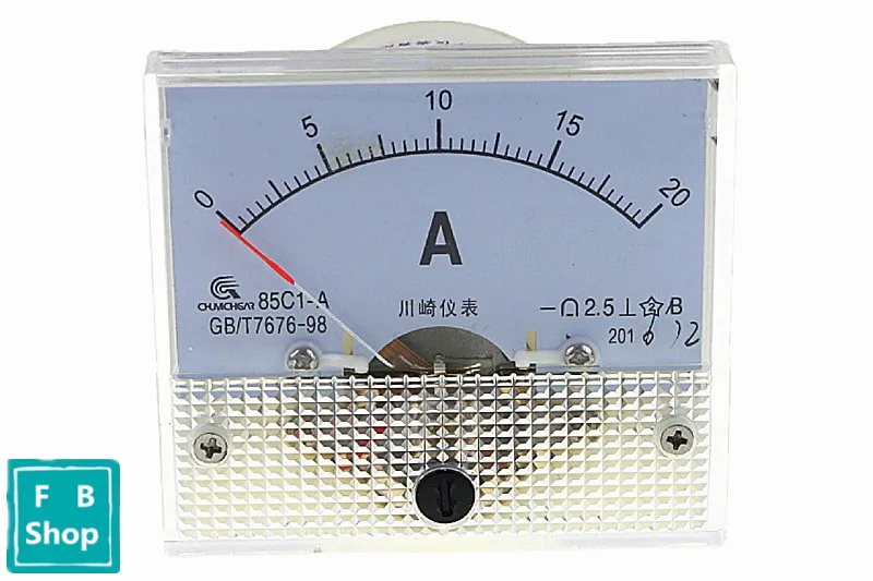 1 шт. 85C1-A 1A 2A 3A 5A 10A 15A 20A 30A 50A 75A DC аналоговый измеритель Панель усилитель тока амперметры датчик - Цвет: 20A