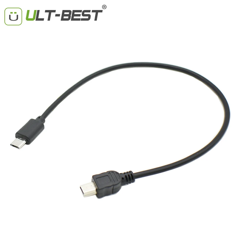 Micro USB 2 0 Male to Mini 5pin data зарядный кабель Адаптер конвертера OTG Кабели 30 см micro usb mini