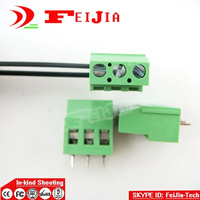 

Free Shipping 100PCS 129-5.0-3P Screw 3Pin 5.0mm Staight Pin PCB Screw Terminal Block Connector(300V/20A)