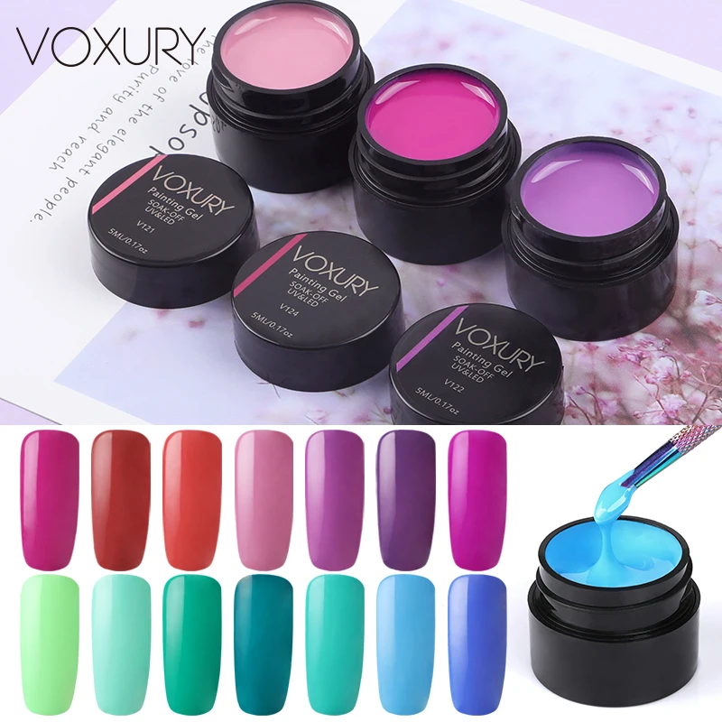 

VOXURY Nail Art Gel Polish Painting Gel 36 Colors Hybrid Nails UV LED Design Soak Off All For Manicure Primer Gel Nail Polish