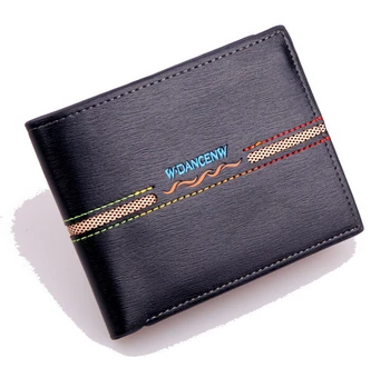 

Fashion New Men Wallets 3 Colors Design Patchwork Wallet Casual Short Style Quality PU Leather Card Holder Purse Free Shipping