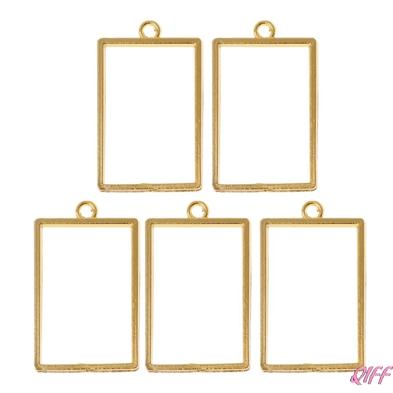 

5Pcs Square Resin Frame Open Bezel Setting Pressed Flower Pendant Jewelry Making