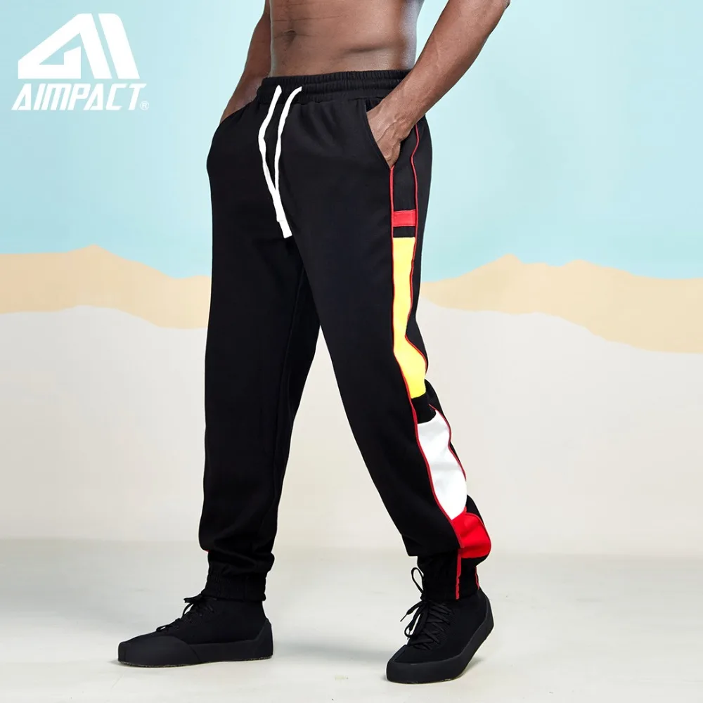 

Aimpact 2019 New Hip Hop Casual Joggers Sweatpants For Men Side Striped Pant Male High Street Fashion Mens Trousers AM5052