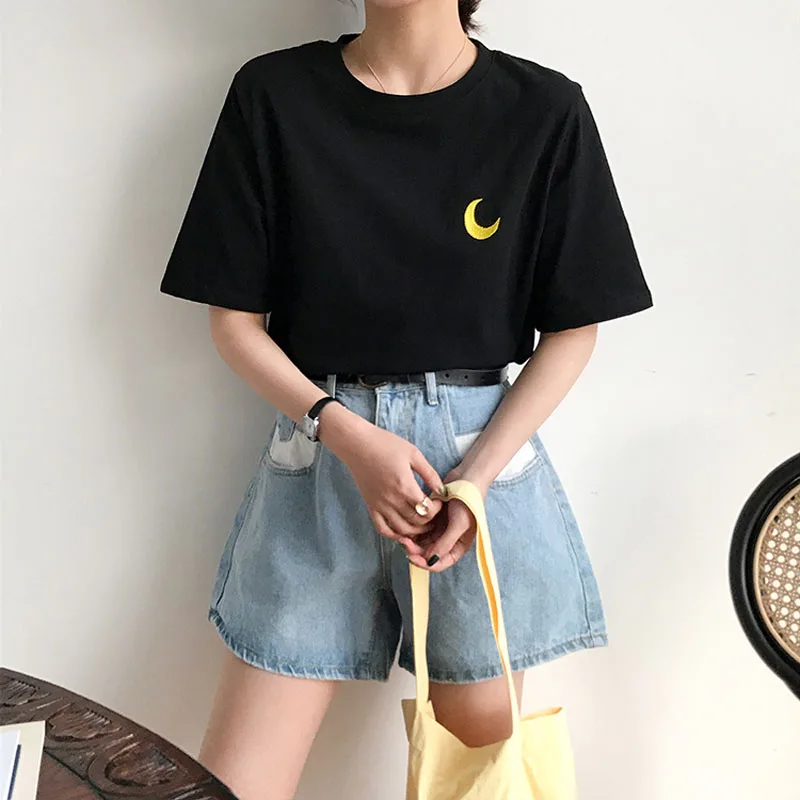 2019 جديد المتناثرة T قميص المرأة عصابة رأس كورية ظريفة على شكل الشخصيات الكرتونية التطريز قصير كم T قميص فام الصيف عارضة المحملة قميص 2019 جديد المتناثرة T قميص المرأة عصابة رأس كورية ظريفة على شكل الشخصيات الكرتونية التطريز قصير كم T قميص فام الصيف عارضة المحملة قميص