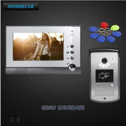 

HOMSECUR 1V1 7" Hands-free Video Door Entry Security Intercom with Keyfobs Unlocking Camera