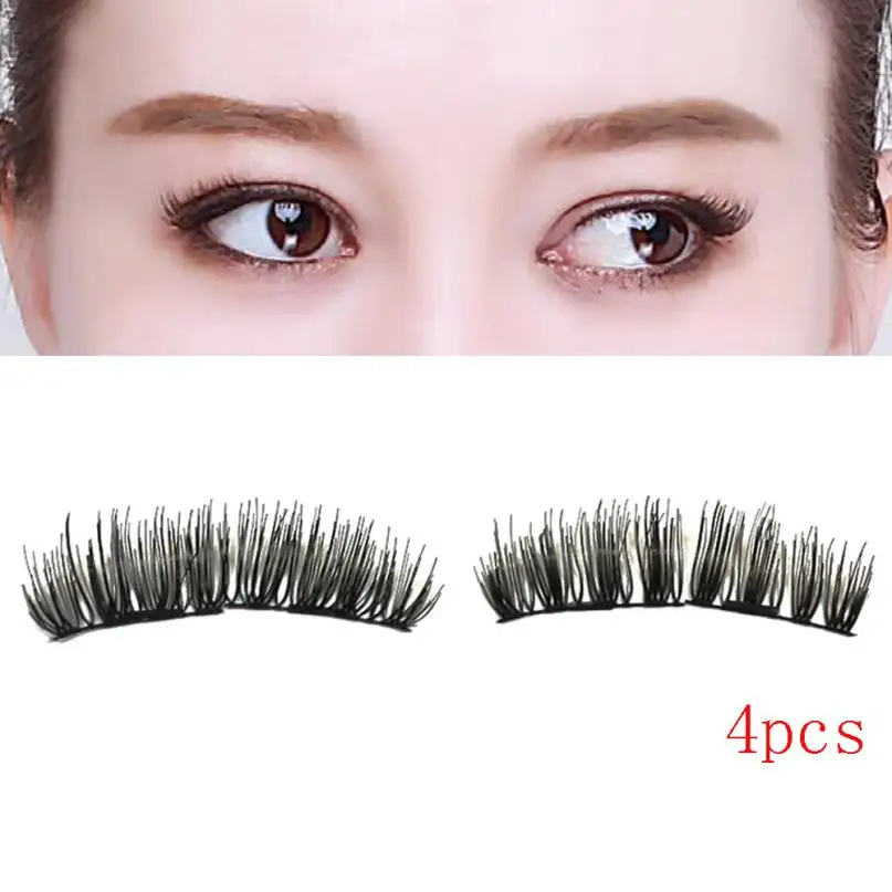 

3D Reusable False Magnet Eyelashes magnetic eyelashes 0.2mm thin False Eyelash Synthetic Hair magnetic lashes New 12.1