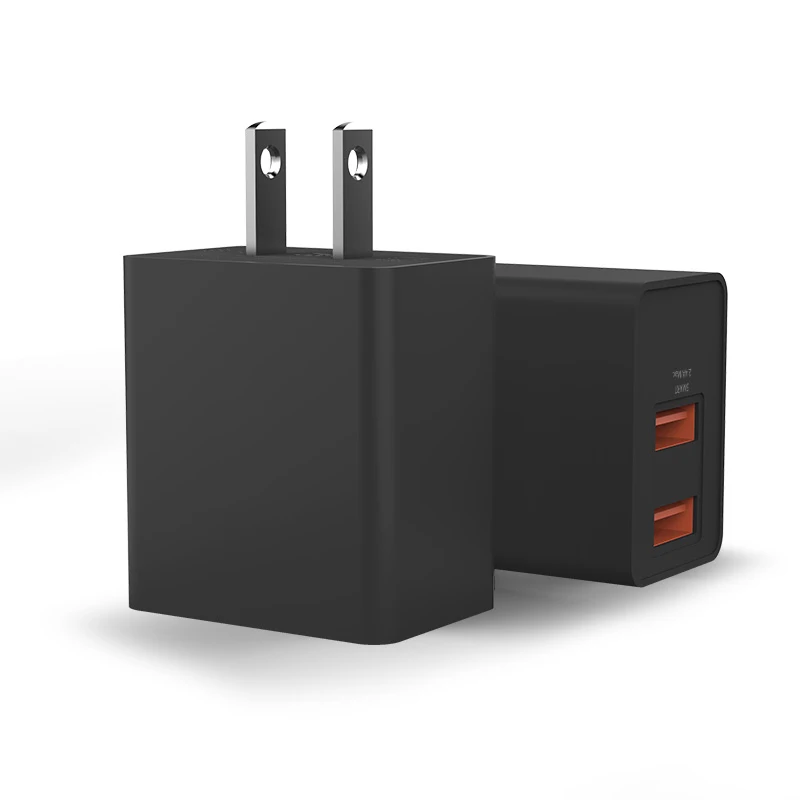 USB جدار شاحن USA مستقيم التوصيل 12 واط الهاتف المحمول شاحن لفون ل سامسونج غالاكسي S8 S8 + مع 2usb ميناء