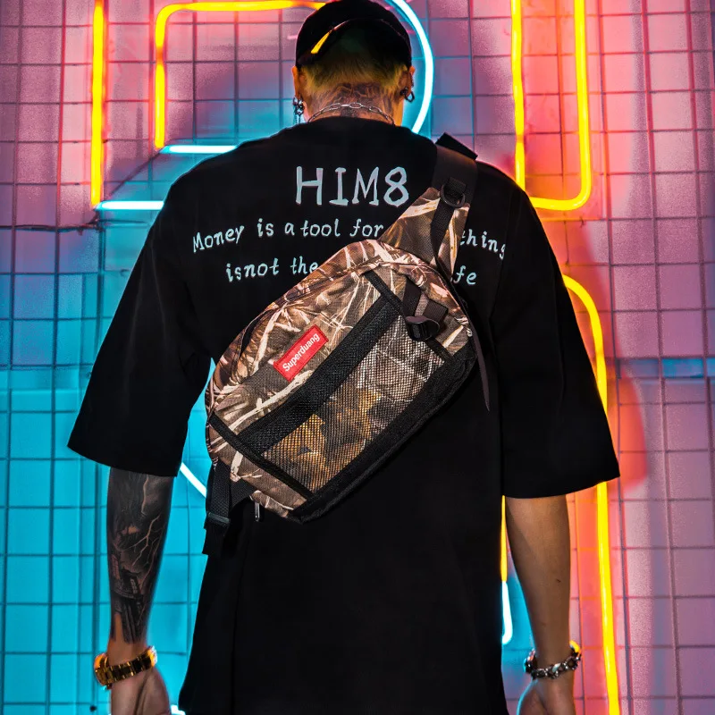

Men's Street Fashion Camouflage Chest Bag Hip Hop Judi Street Fashion Shoulder Crossbody Bag Female Fashion Casual Waist Pack