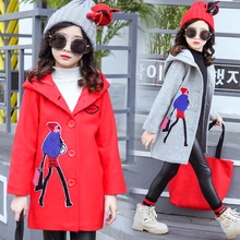 New Arrival Girls Coats And Jackets Teenage Kids Letter Long Outerwear Little Children Fashion Clothing For Spring & Autumn