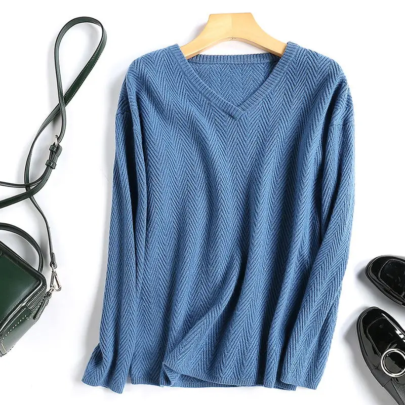 2019cashmere sweater woman New cashmere sweater in spring and autumn Women's jacquard pullover V collar sweater 2019cashmere sweater woman New cashmere sweater in spring and autumn Women's jacquard pullover V collar sweater