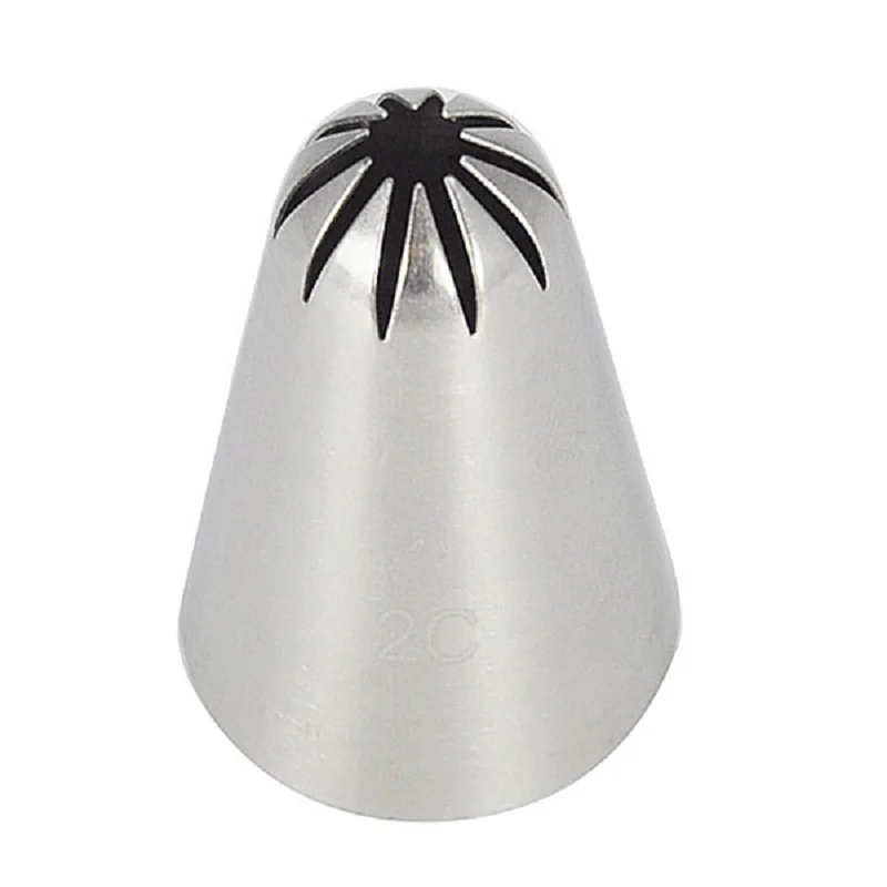

(30pcs/Lot)Free Shipping High Quality Stainless Steel 304 Cake Decorating Pastry Icing Nozzle #2C