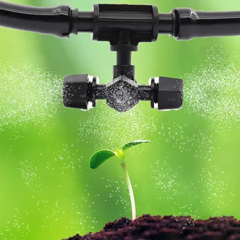 

4/7 or 8/11 mm Garden 4-nozzle Micro Sprayer irrigation cool down Sprayers Cross atomizing nozzle Mist type Agriculture watering