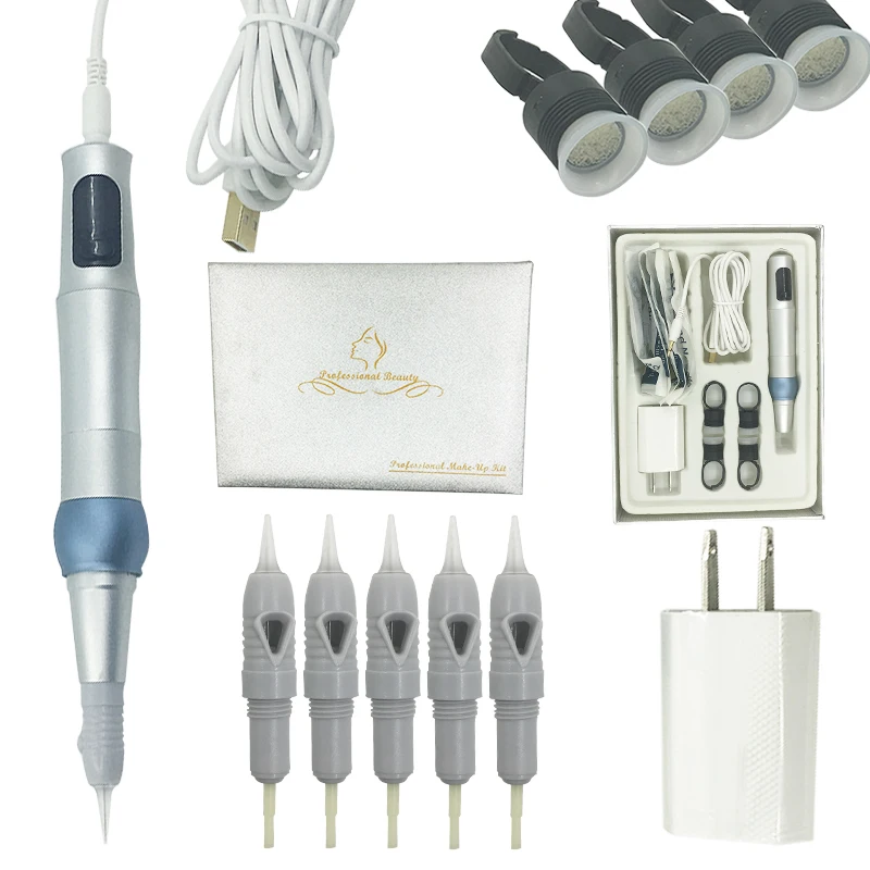 

LED Semi Permanent Tattoo Machine Eyebrow and Lip Beauty Makeup Machine Kit With LED Tattoo Gun and Liberty Needles Free Shippin