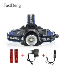 Светодиодный налобный фонарь для рыбалки, 2000 люмен, T6, 3 режима, масштабируемая лампа, водонепроницаемый налобный фонарь, фонарь, налобный фонарь, 2X18650