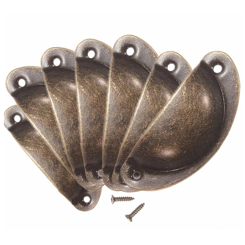 Retro Metal Kitchen Drawer Cabinet Door Handle Furniture Pulls Knobs Hardware Cupboard Antique Iron Shell Pull Handles Retro Metal Kitchen Drawer Cabinet Door Handle Furniture Pulls Knobs Hardware Cupboard Antique Iron Shell Pull Handles
