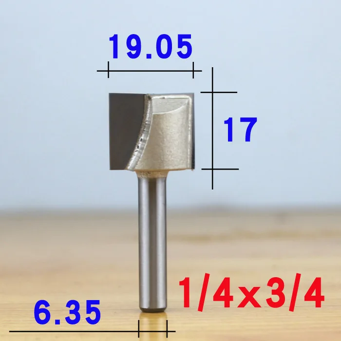 1/" 1/2" хвостовик ПОВЕРХНОСТИ строгания древесины Фрезерные фрезы плоское дно очистки древесины резки Pro класс деревообрабатывающий резной нож - Длина режущей кромки: 1-4 x 3-4