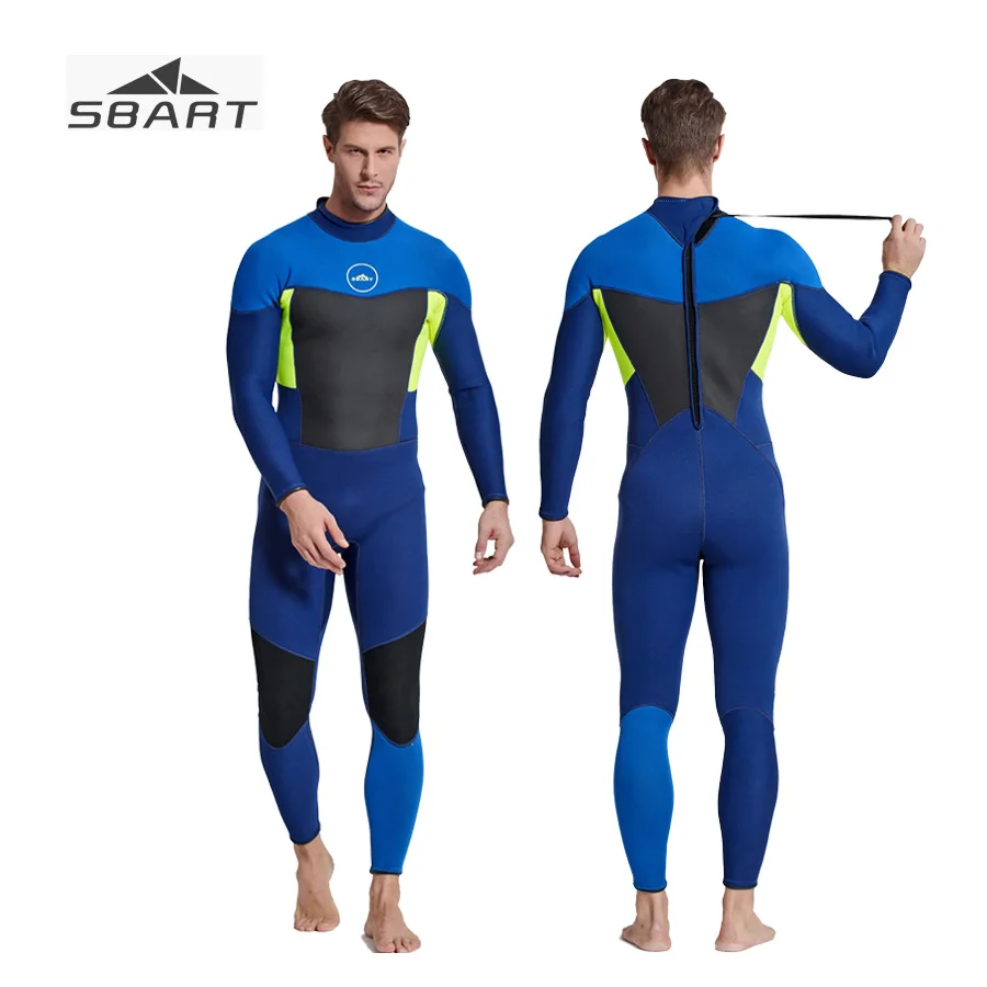 

SBART Men's 3MM Diving Suit Thicken Warm Surfing Suit Neoprene Nylon One piece Jellyfish Snorkeling Suit Fishing Suit Swimsuit