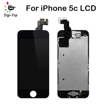 

Digi-Top 50Pcs/Lot Complete LCD Touch Screen For iPhone 5 5S 5C Display Digitizer Assembly+Home Button+Camera Top Quality AAA+++