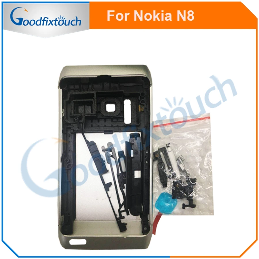 

For Nokia N8 Back Battery Cover Rear Cover Glass Housing Case With Frame And Small Parts Replacement Parts