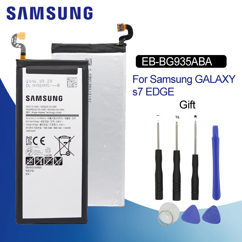 

SAMSUNG Original Spare Battery EB-BG935ABA For Samsung GALAXY S7 Edge G9350 G935FD SM-G935F Authentic Battery 3600mAh