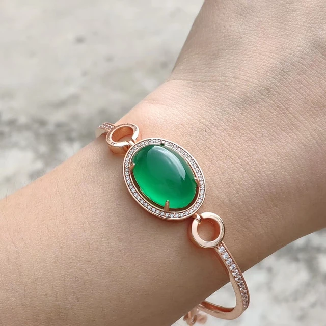 Bracelet En Jade Vert