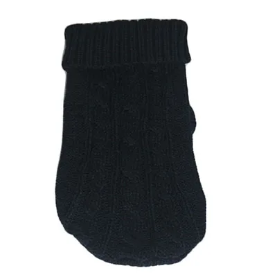 Водолазка Классическая соломенная веревка для домашних животных свитер для собаки для кошки одежда для щенков маленькая собака вязаная одежда для котенка собачки в холодную погоду зимой - Цвет: Черный